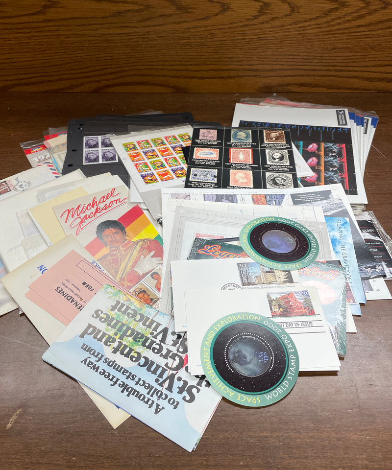 US, UN and Worldwide Stamps, Sheets, Cigar Box & Albums in 4 large cartons - 824244