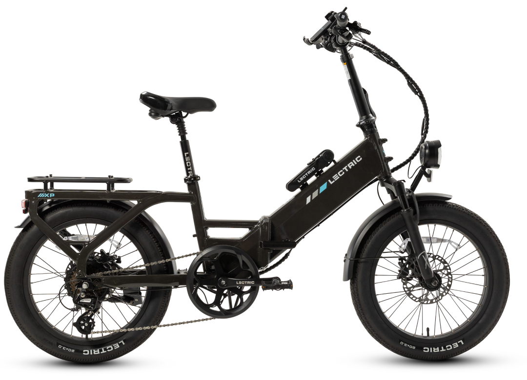 Lectric XP4 750 Step-Thru Tempest Grey folding e-bike
