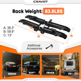 CRAVOT MagRack X2 Foldable 2-Bike Hitch Bike Rack [Cravot]