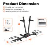 MagRack F2 Light Weight Foldable Hitch Bike Rack [Cravot]