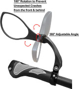 Handle Bar Mirror HD Glass (LH) [BiKASE]