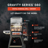 Gravity Series® 560 with Cover, Front Shelf, Warming Racks Bundle [Masterbuilt]