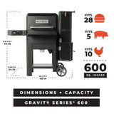 Gravity Series® 600 Digital Charcoal Grill + Smoker [Masterbuilt]