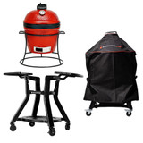 Joe Jr® plus Cover and Cart with Side Shelves Bundle [Kamado Joe]