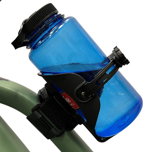 Bicycle Water Bottle Cage, ABC Cage with Anywhere Cage Strap Adapter, Adjustable Bottle Cage for Bike [BiKASE]