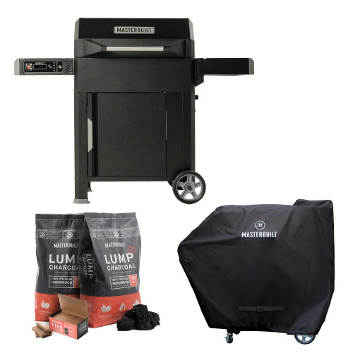 AutoIgnite™ Series 545 with Cover, Charcoal, and Firestarters Bundle [Masterbuilt]