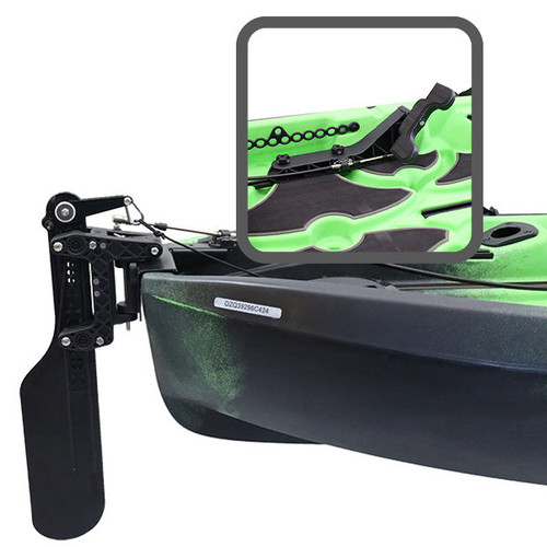 #7212 - QC Rudder System - FOOT Steer - Flint [NuCanoe Kayaks]