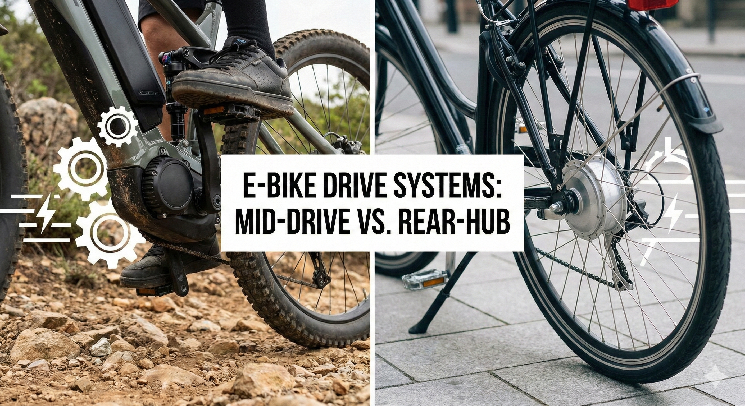 electric bicycle drive systems HPC 1500W Mid Conversion System Complete Kit Hub Motor vs. Mid-Drive -