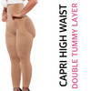 Capri Happy Butt No.7 - Double Layer Waistband Body Shaper Nude