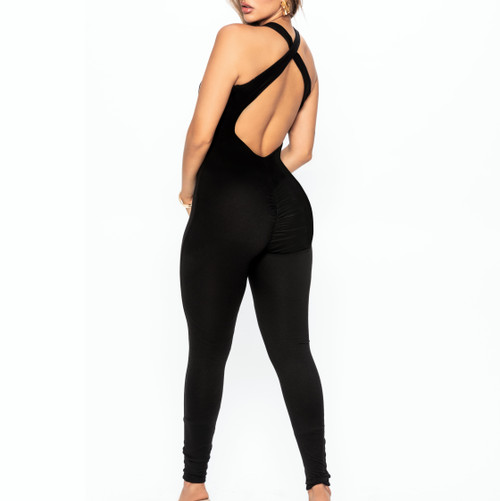 JUMPSUIT OPEN BACK WITH BUTT LIFTER
