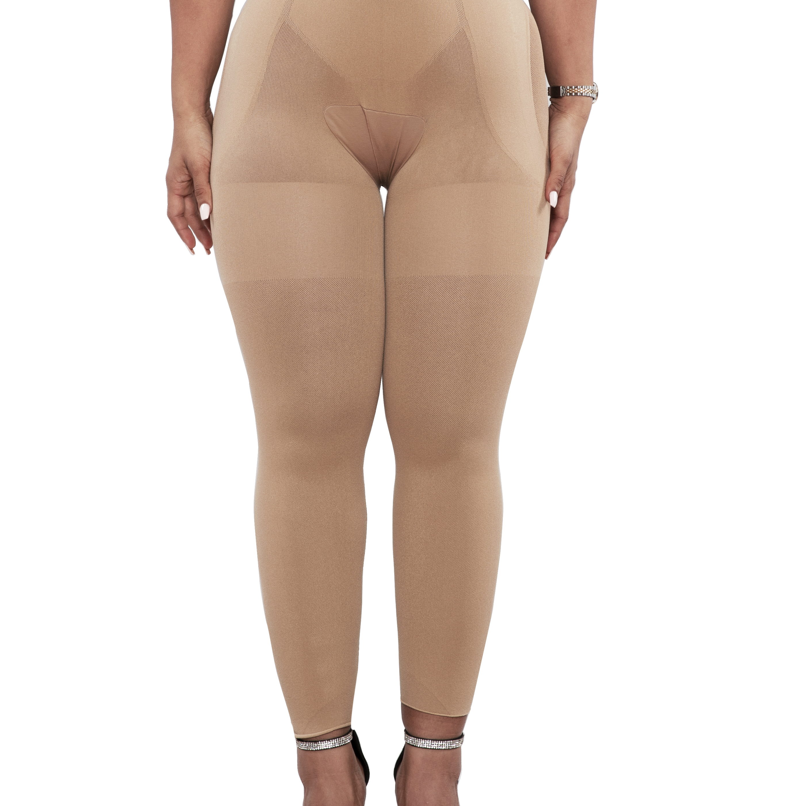 Capri Happy Butt No.7 - Double Layer Waistband Body Shaper Nude