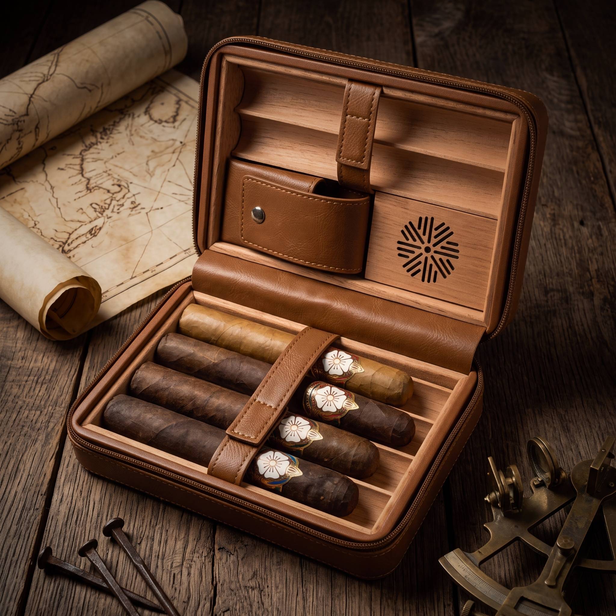 Mayflower Leather Travel Humidor