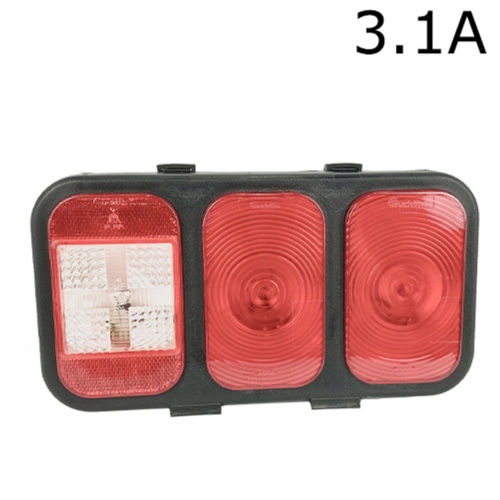 TAIL LIGHT, 3 LAMP, 12V, R H