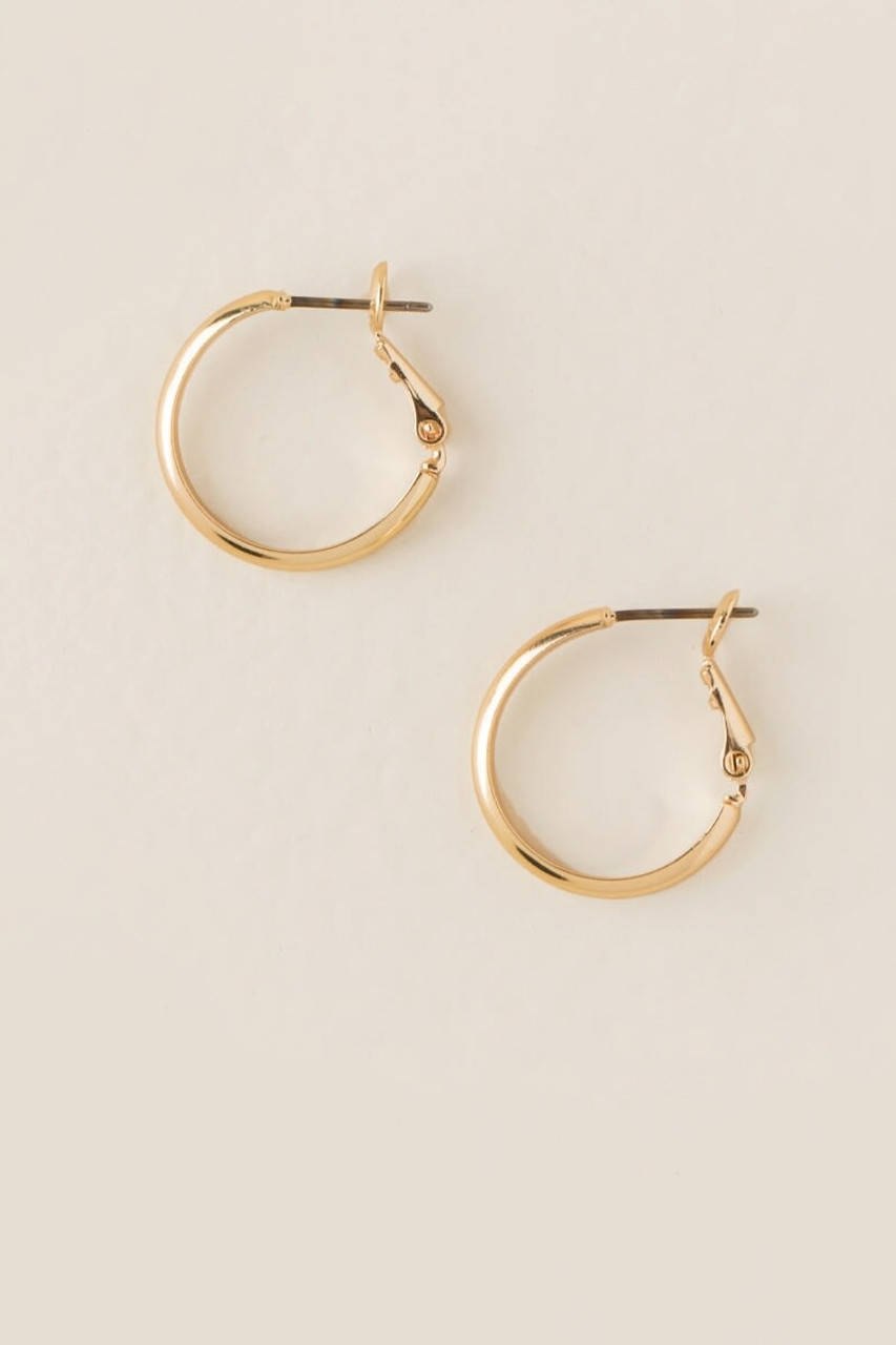 DLUXCA 10mm Tiny Gold Hoops, Small Dainty Hoops, Dainty Earrings,Huggie Earrings, Small Hoops, Mini Hoops Gold,Gold Hoops, Minimalist Earring Q-238