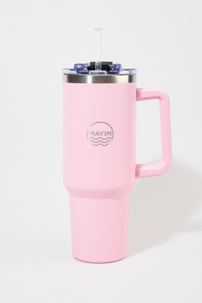 Mayim Large Travel Coffee Mug Tumbler with Clear