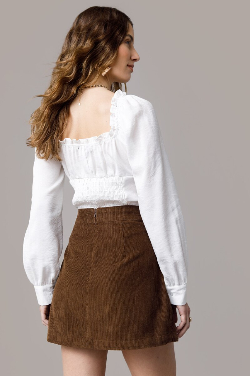 【Anyone more】Direc corduroy pleated mini skirt Corduroy Pleated Mini Skirt – Corde du Roi