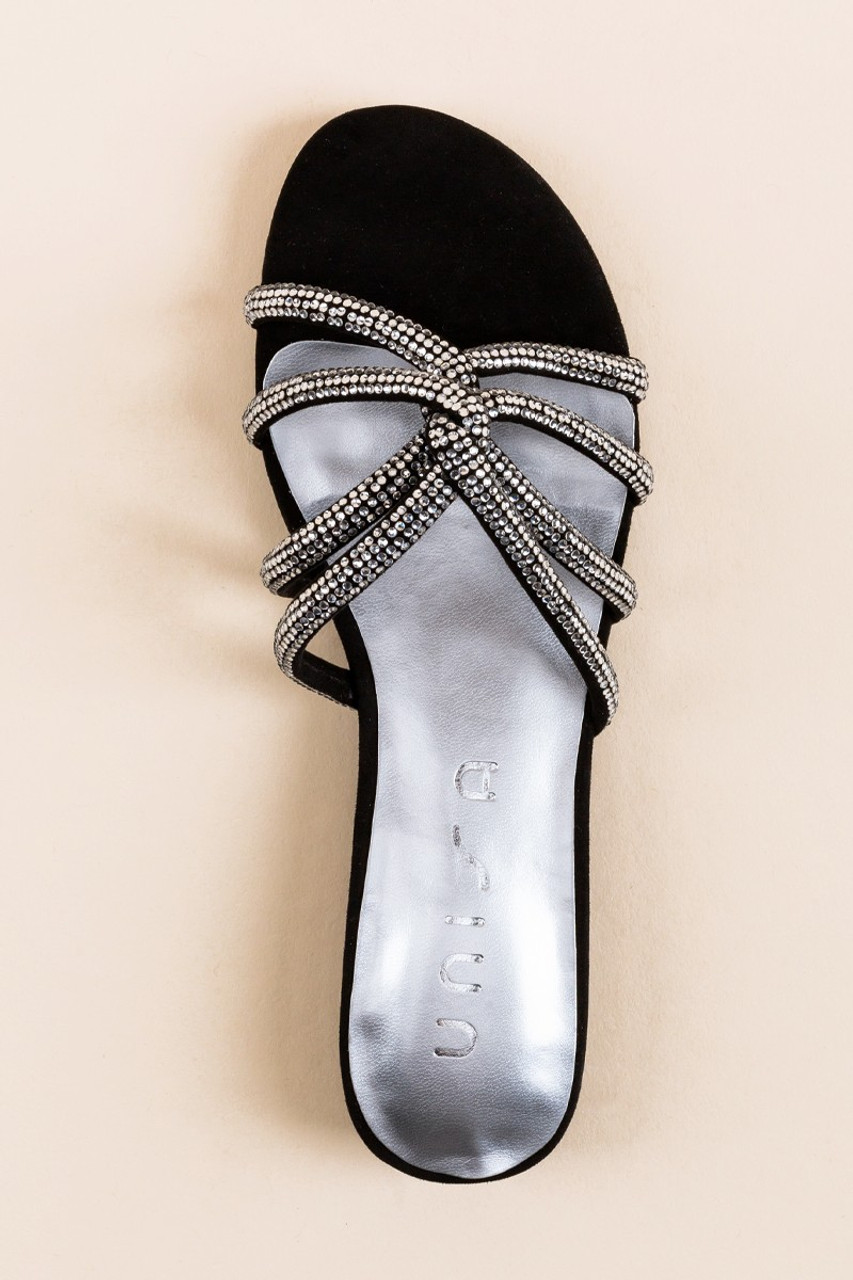 Chloe Rhinestone Slide Sandals