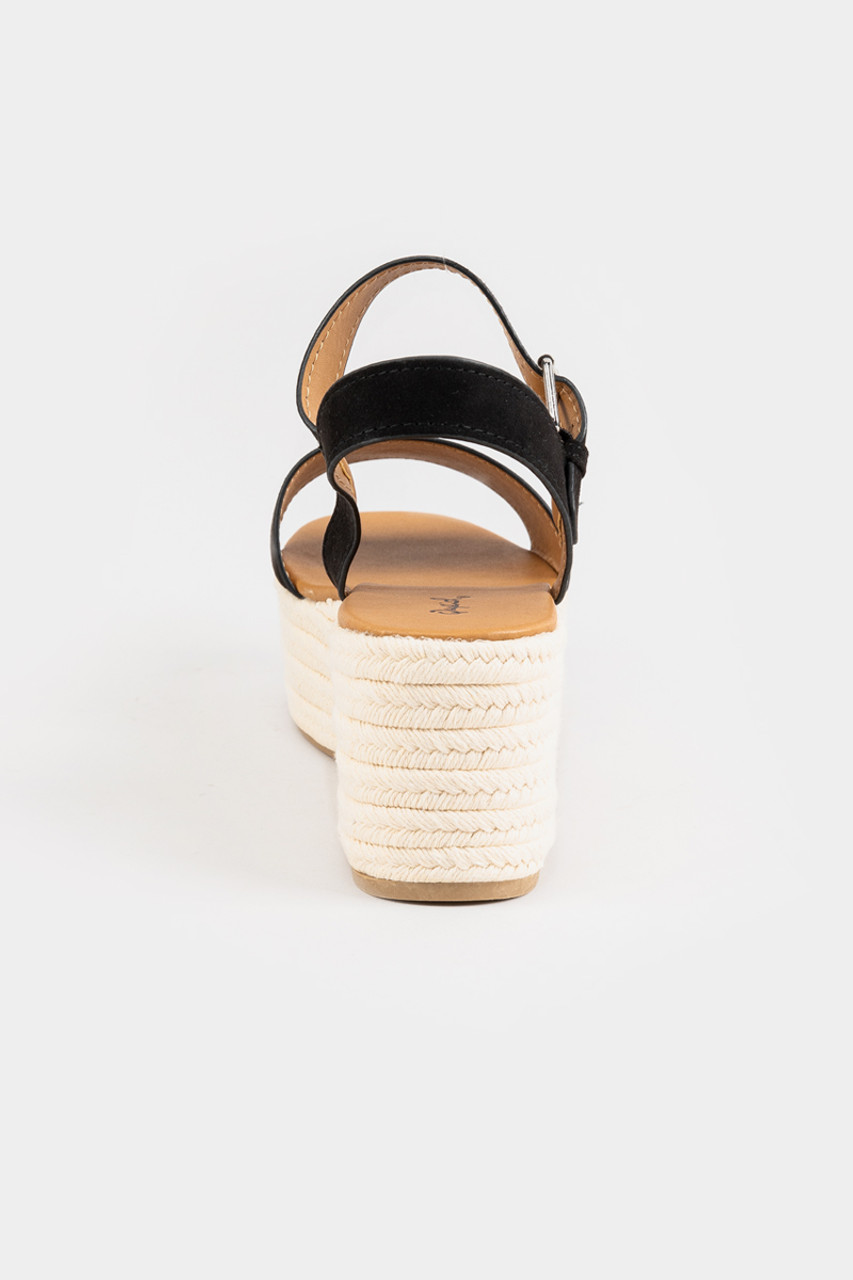 Qupid Big Bang Espadrille Wedge Sandal