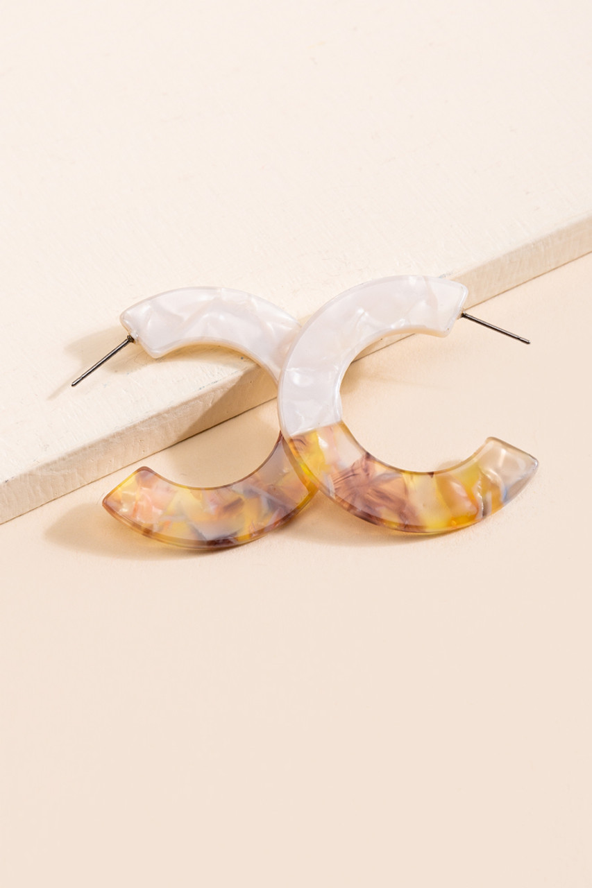 Marble Acrylic Hoop Earrings  Ardene