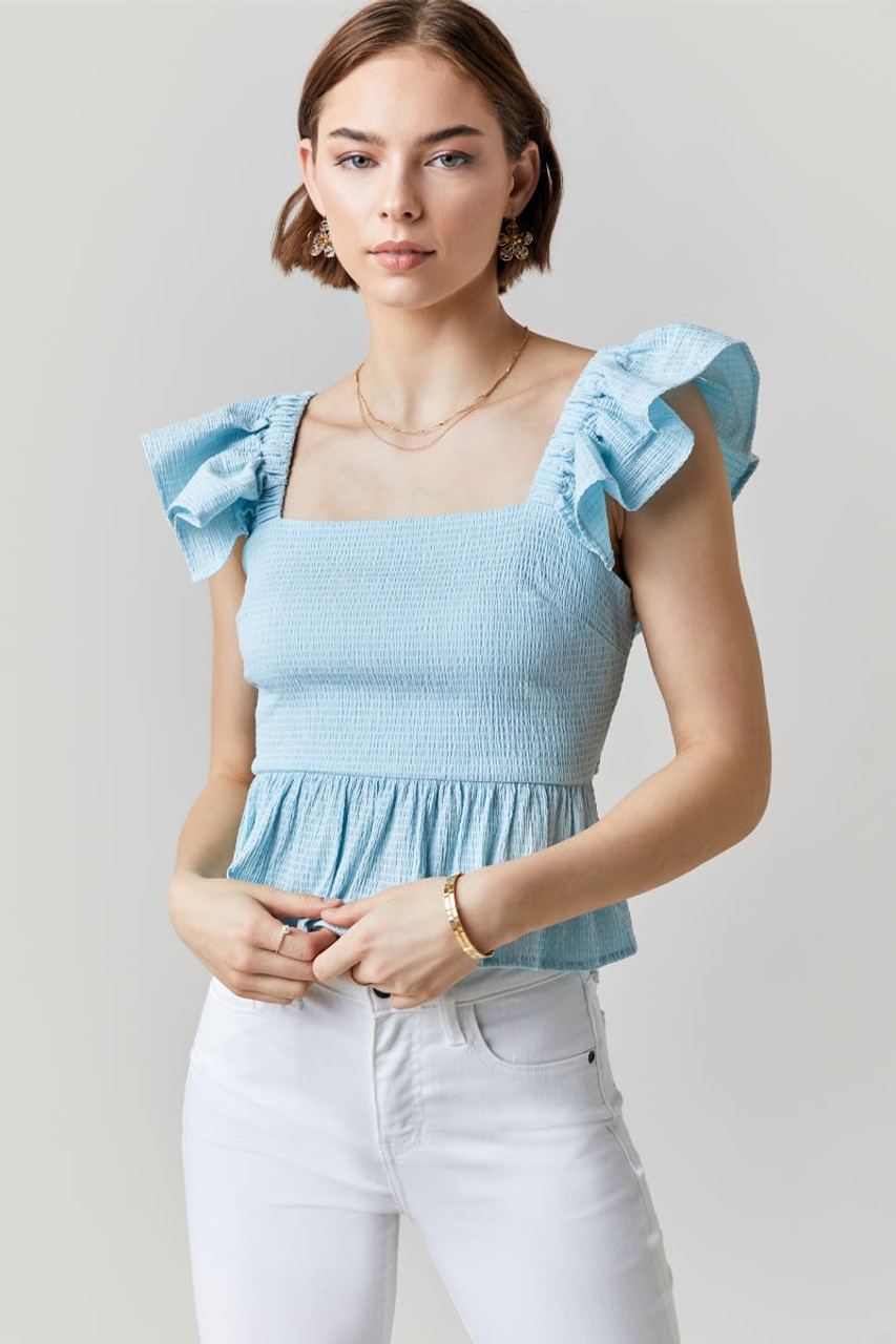 Jessie Bow Back Peplum Blouse