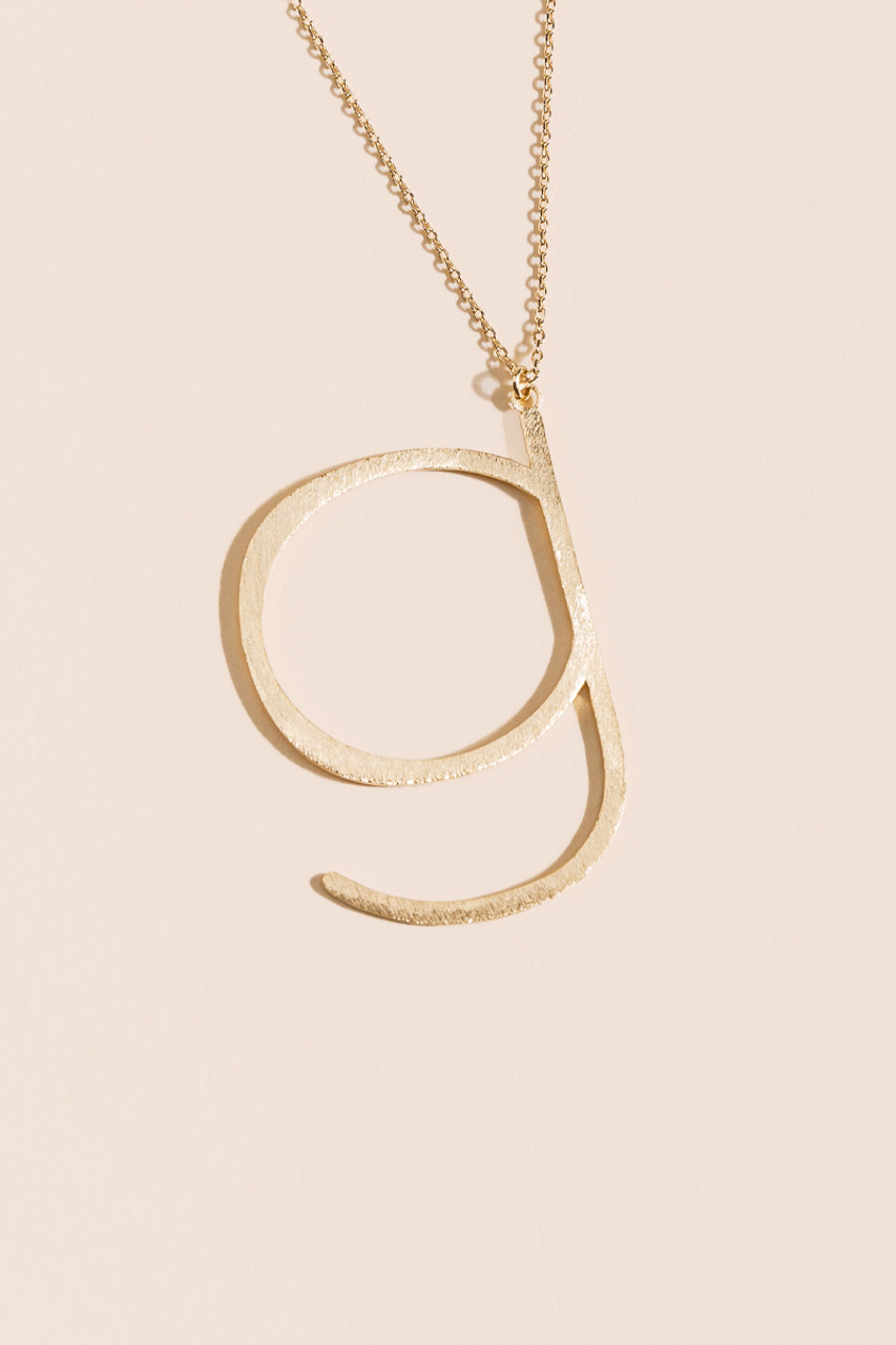 Chain Link Monogram Pendant Necklace | Anthropologie Japan - Women's  Clothing, Accessories & Home