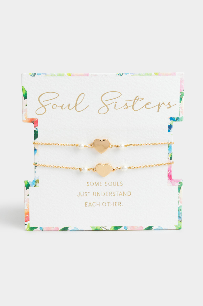 Soul Sisters Friendship Heart Bracelet Set  Ellie Ellie