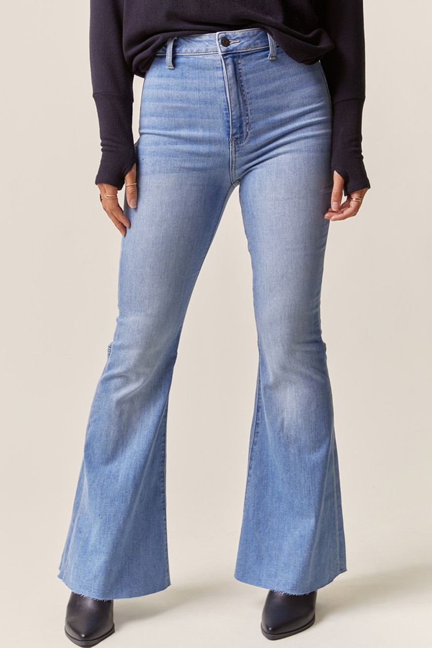 Harper Heritage High Rise Super Flare Jeans - francesca's