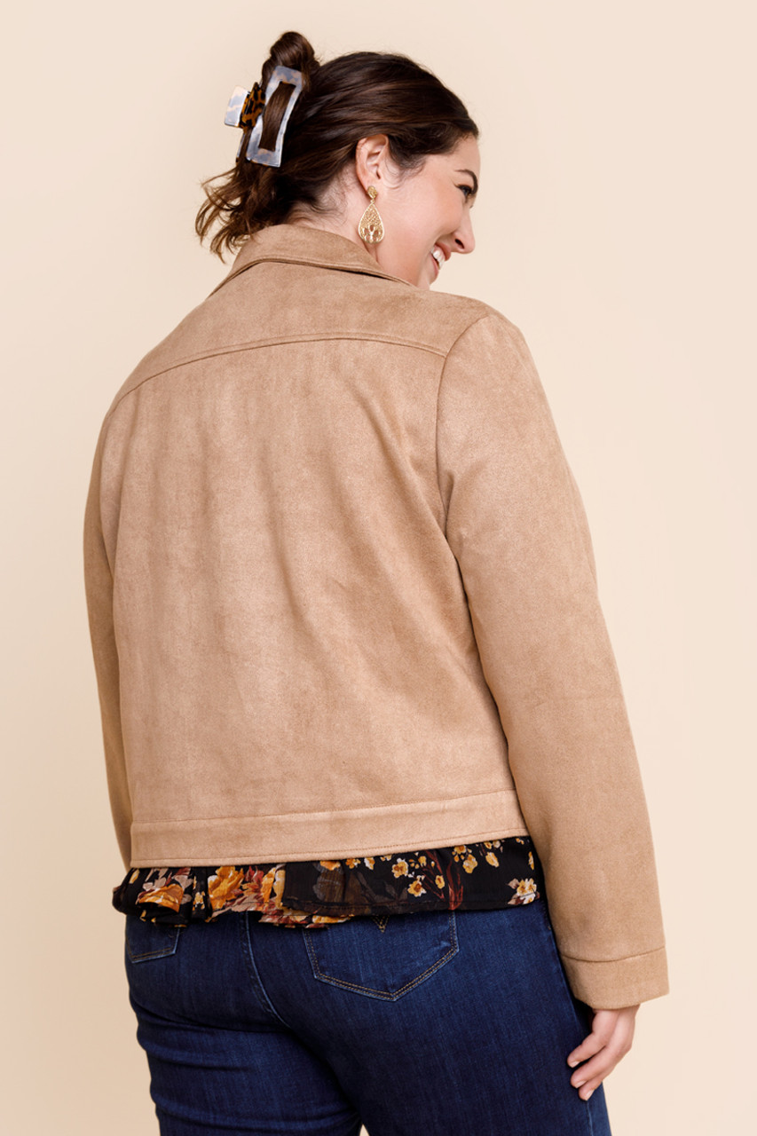 Jenni Faux Suede Moto Jacket
