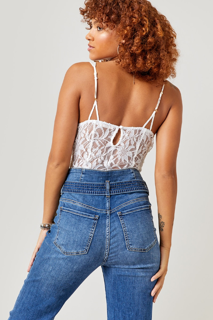 Aubrey Sleeveless Lace Bodysuit