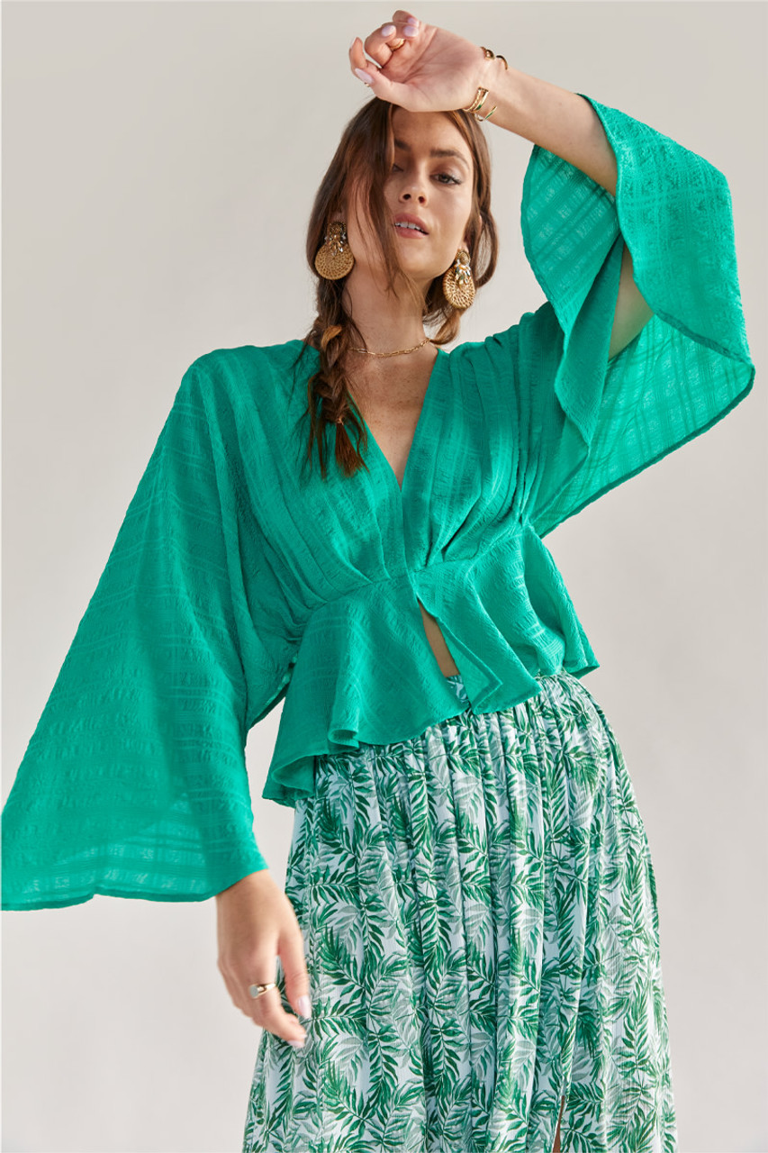 Emma Long Sleeve Kimono Top - francesca's