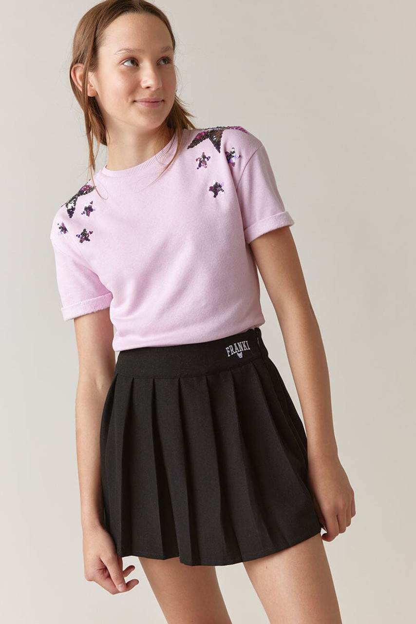 【HI FI FNK】(W) Tella Skirt Hello Franki Logo Tennis Skirt for girls