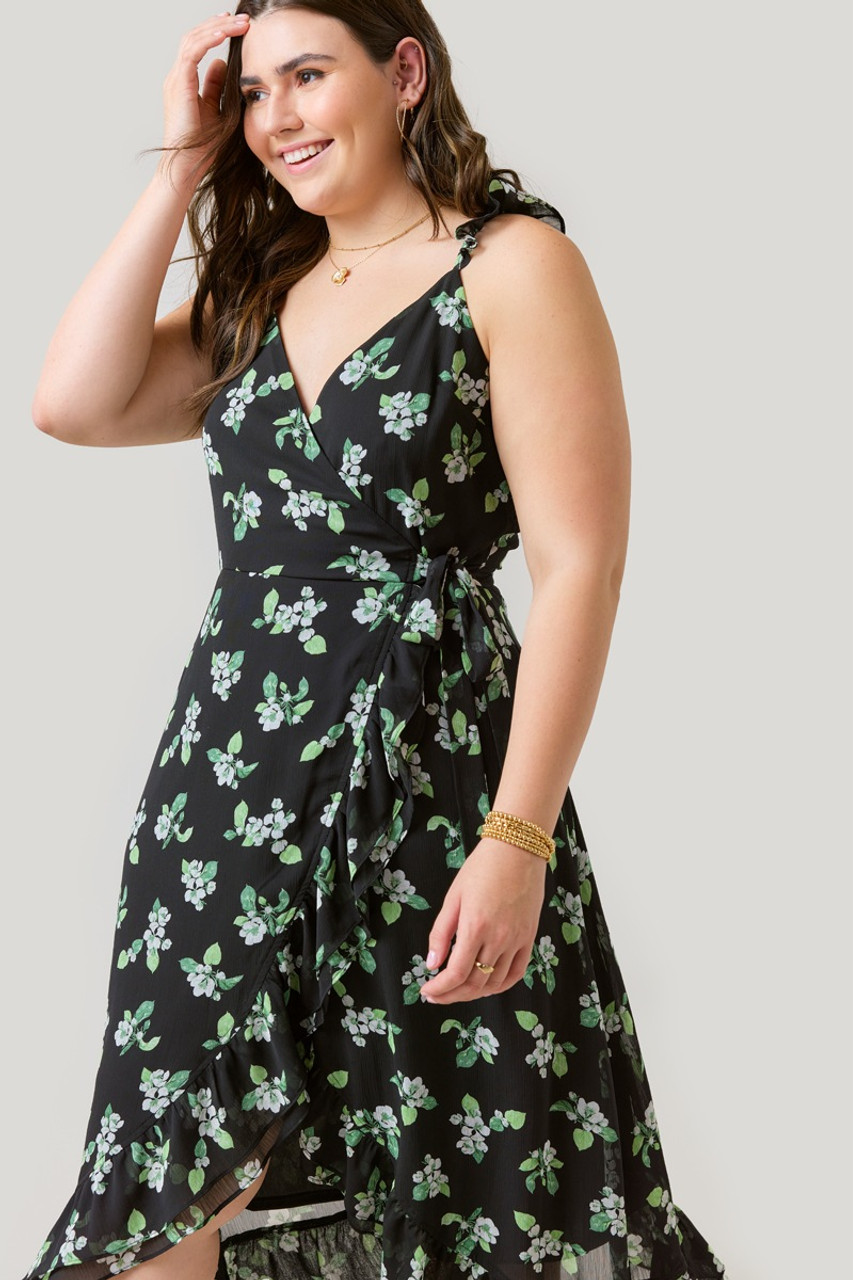 Blair Floral Wrap Midi Dress