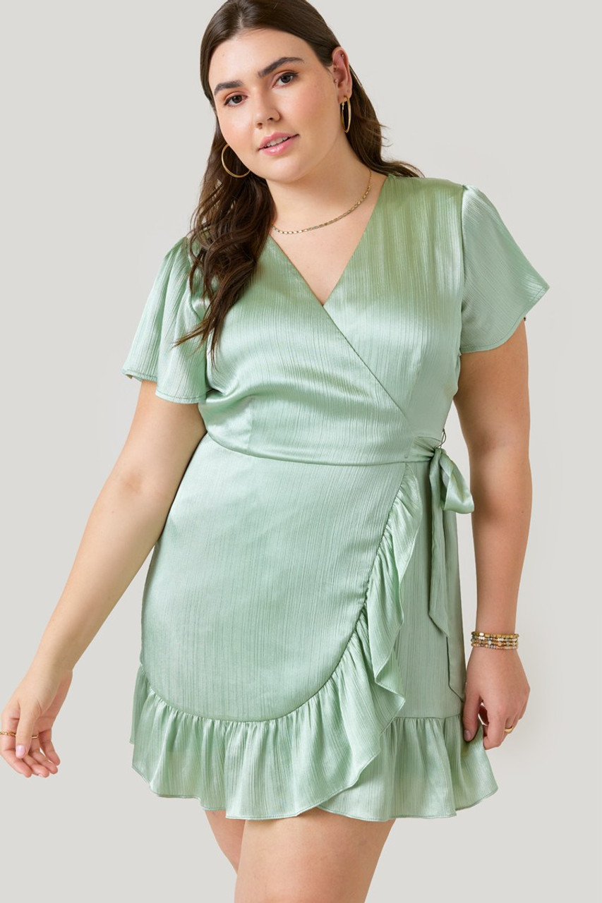 Sage Green Wrap Dress