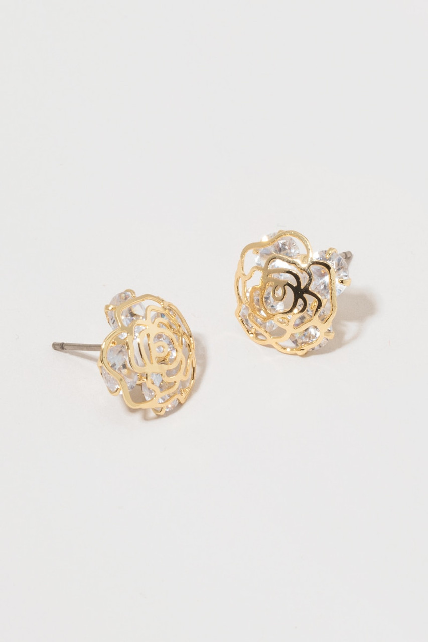 Double C Ladies Iced Moissanite Earrings 925 Silver 14k Yellow/Rose Gold  Chanel