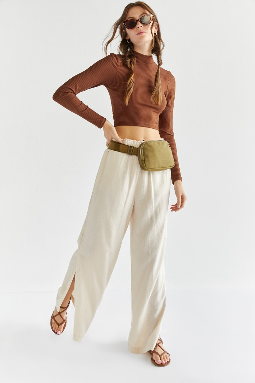 Casandrea Side Slit Wide Leg Pants