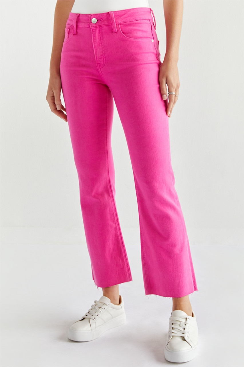 Harper Heritage Kick Crop Hot Pink Jeans