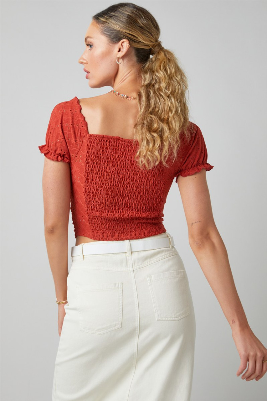 McKenna Eyelet Bow Top