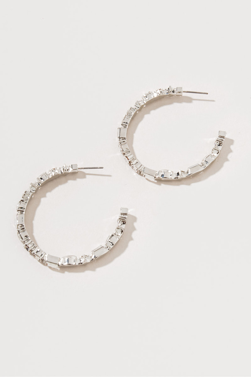 Vanesa Silver XL Hoops Earrings