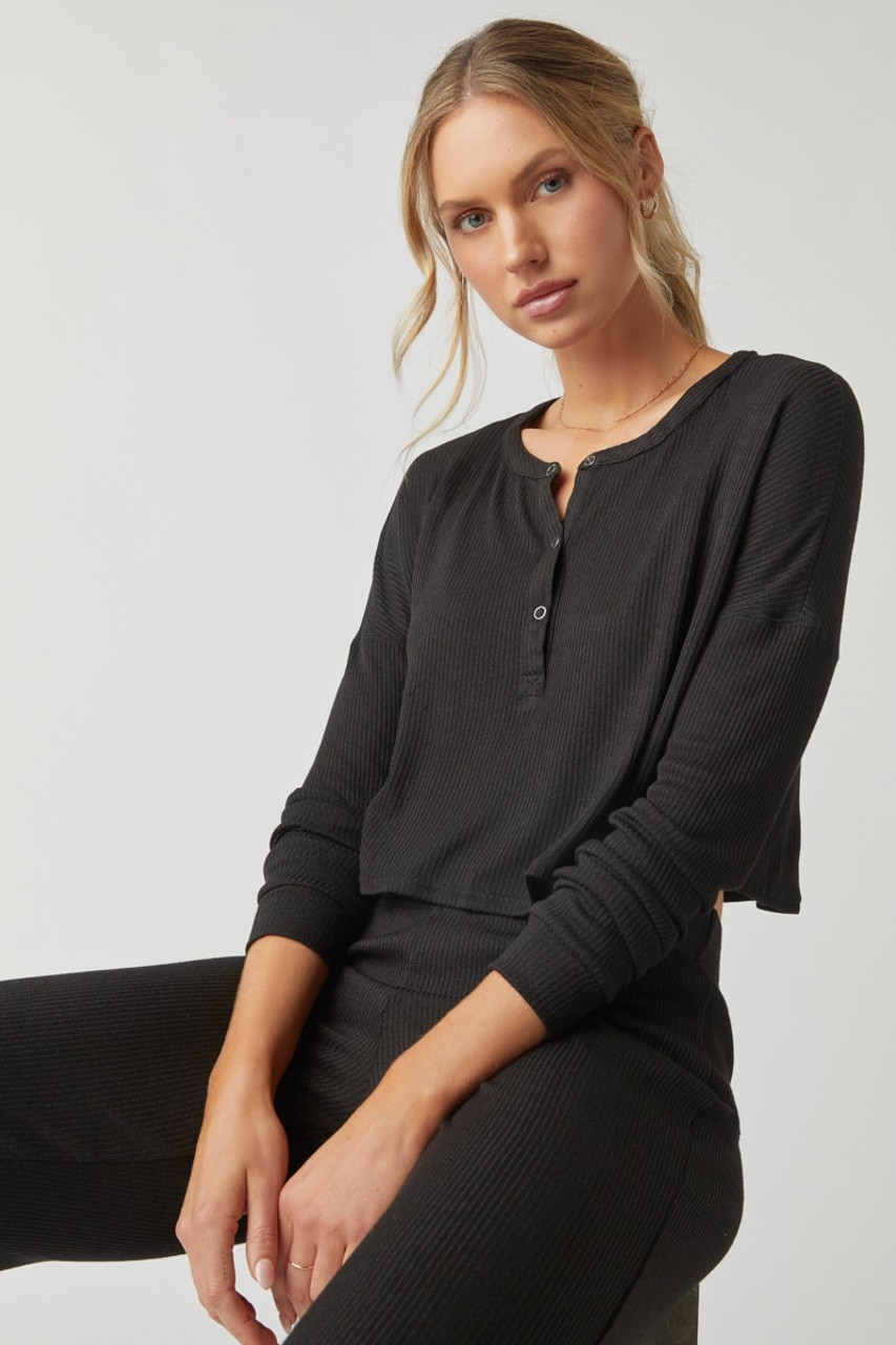 Kara Long Sleeve Henley Top