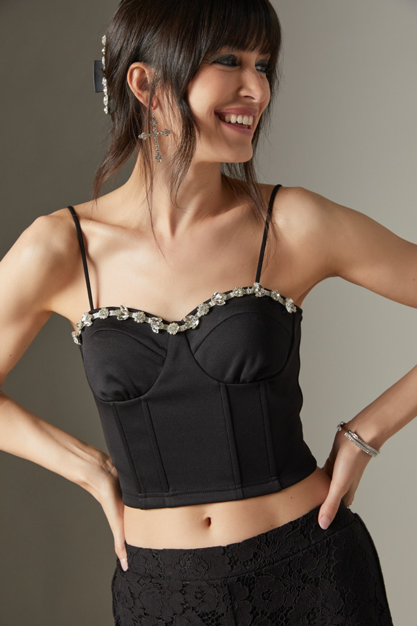 Louisette Embellished Corset Top