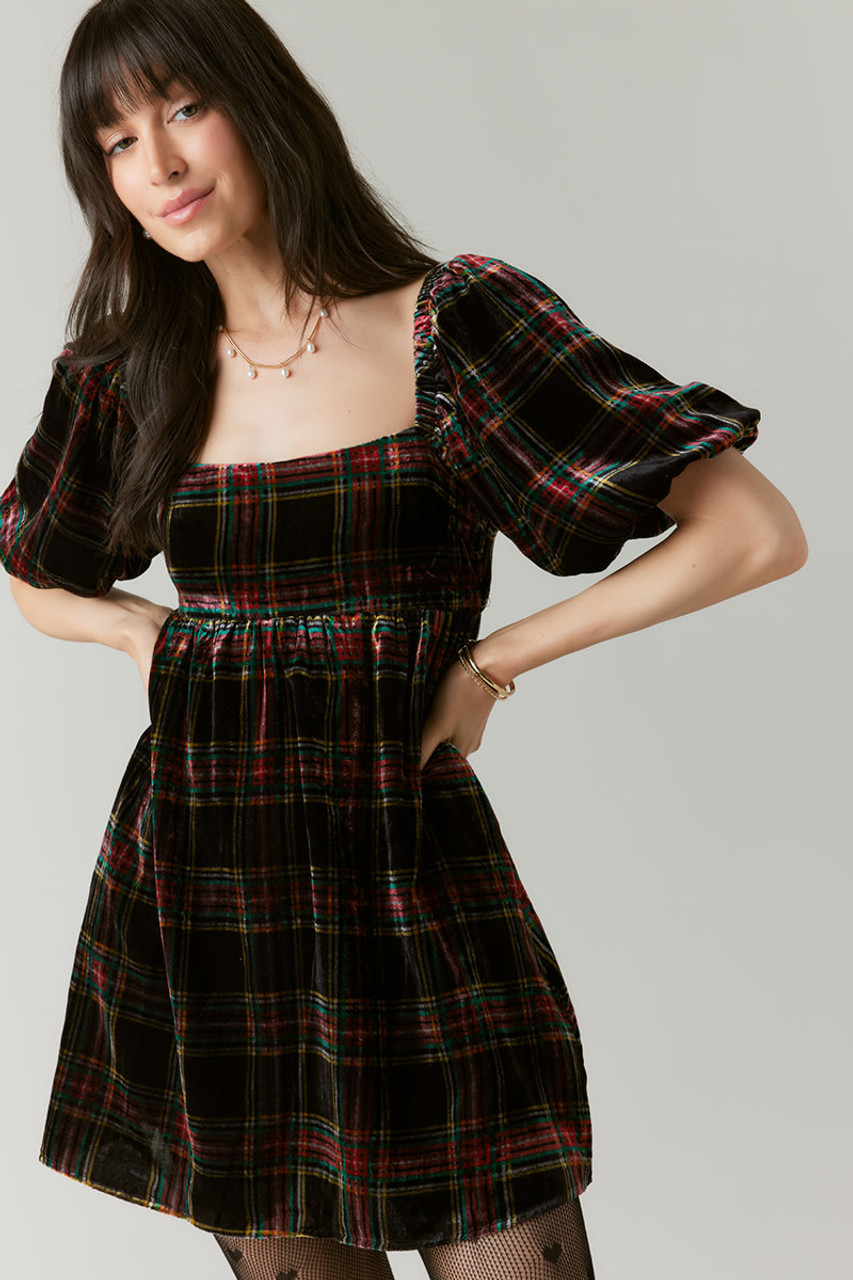 Vintage Catherine Rebecca Velvet Plaid Dress 7 - Dresses