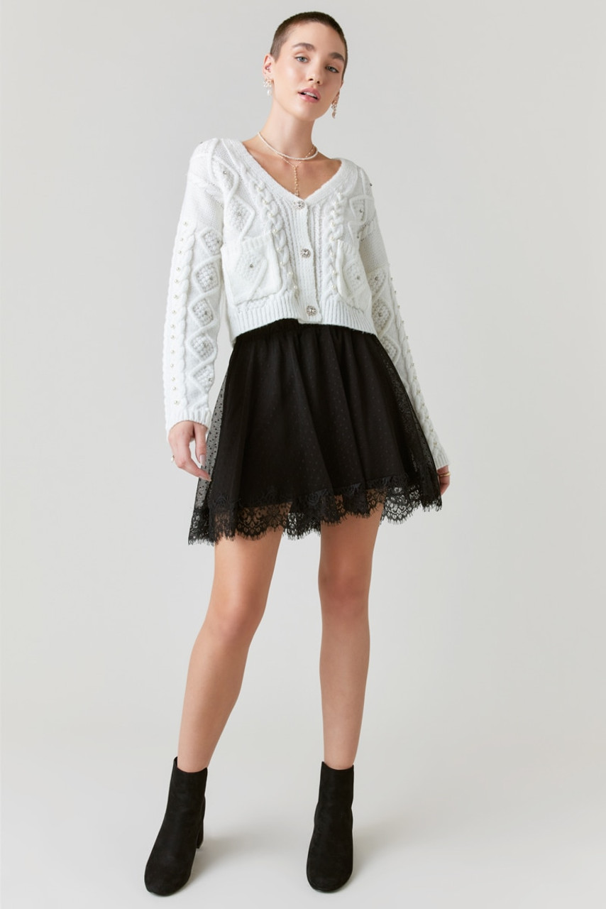 Flowy lace shop skirt