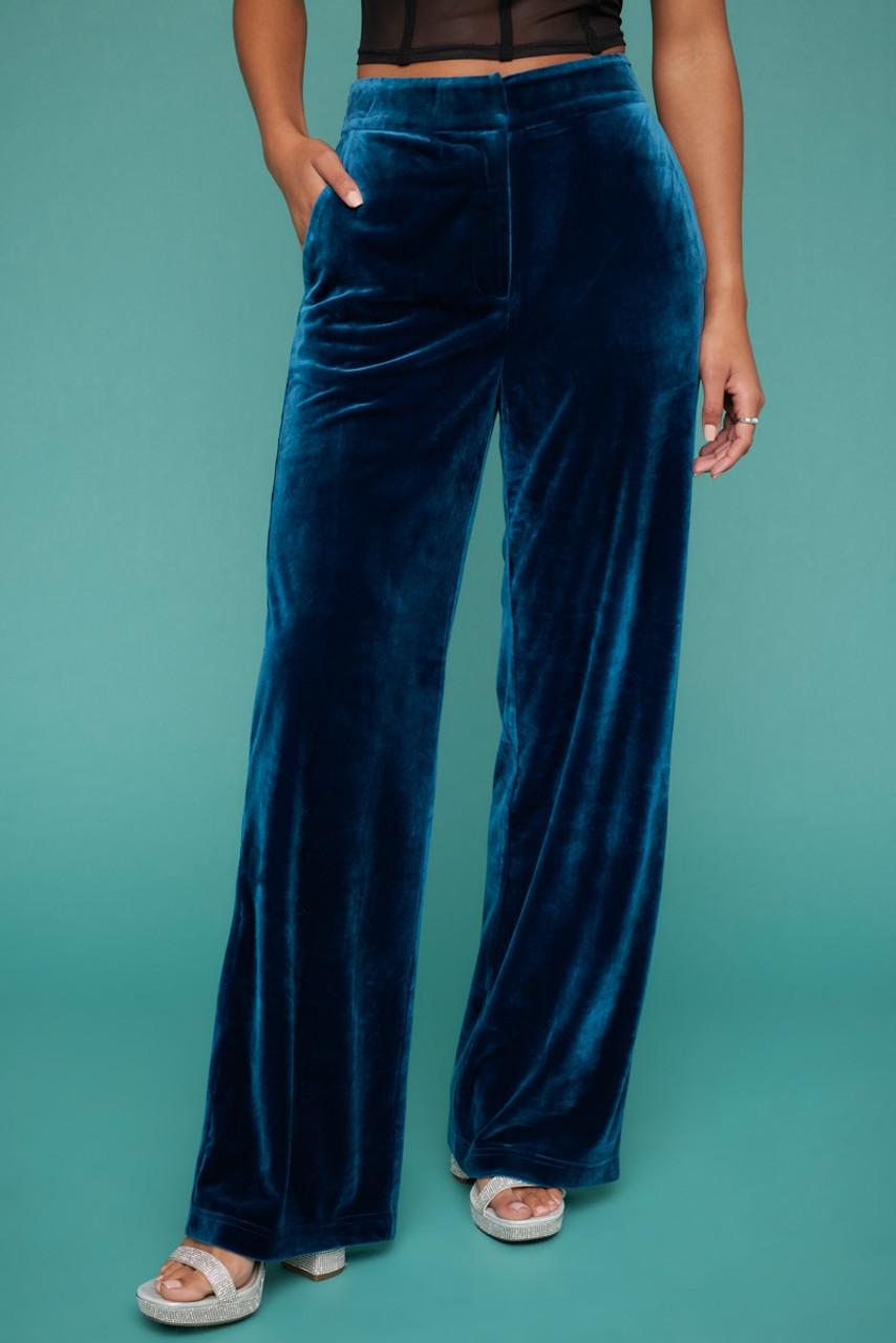 Francesca's Kimberly Crushed Velvet Pants