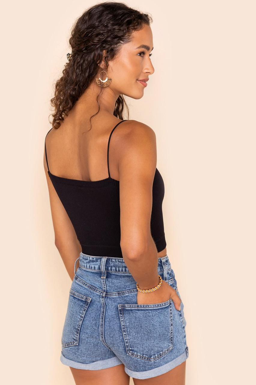 premium rib-knit bra top / lens リーカ premium rib-knit bra top / lens リーカ premium rib-knit