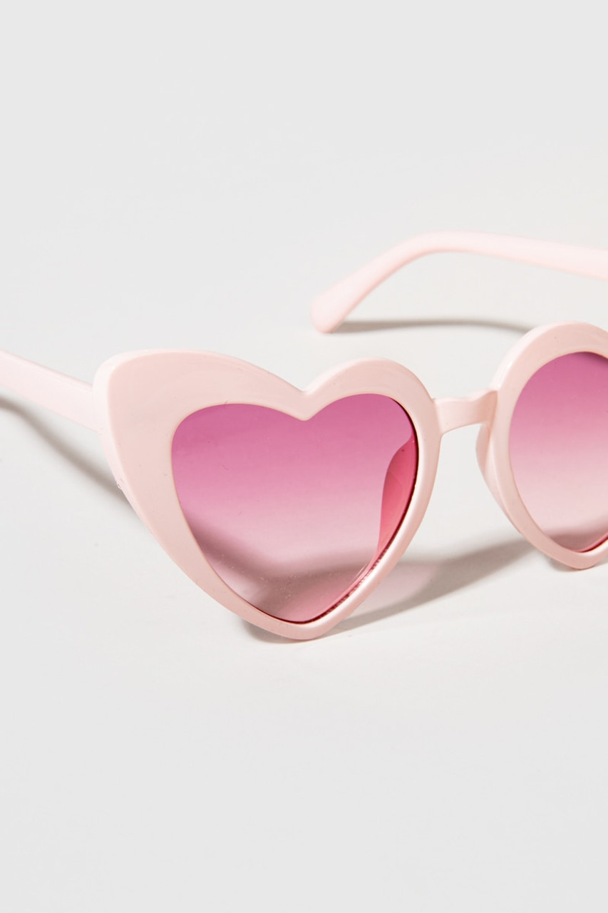 Nellie Heart Shaped Pink Glasses