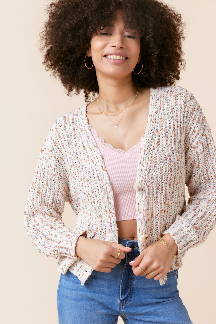 Evelyn Popcorn Knit Cardigan