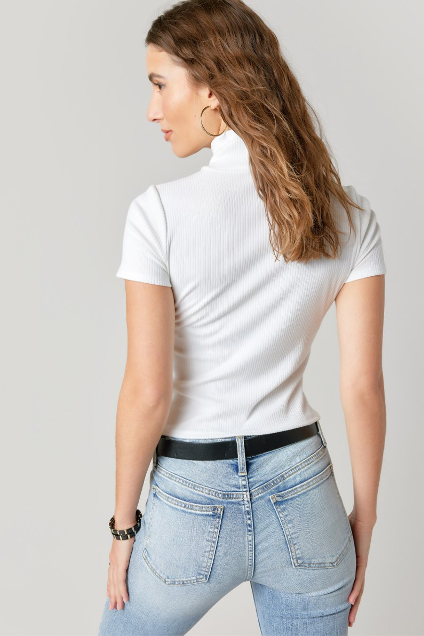 Xoe Rib-Knit Turtleneck Top - francesca's