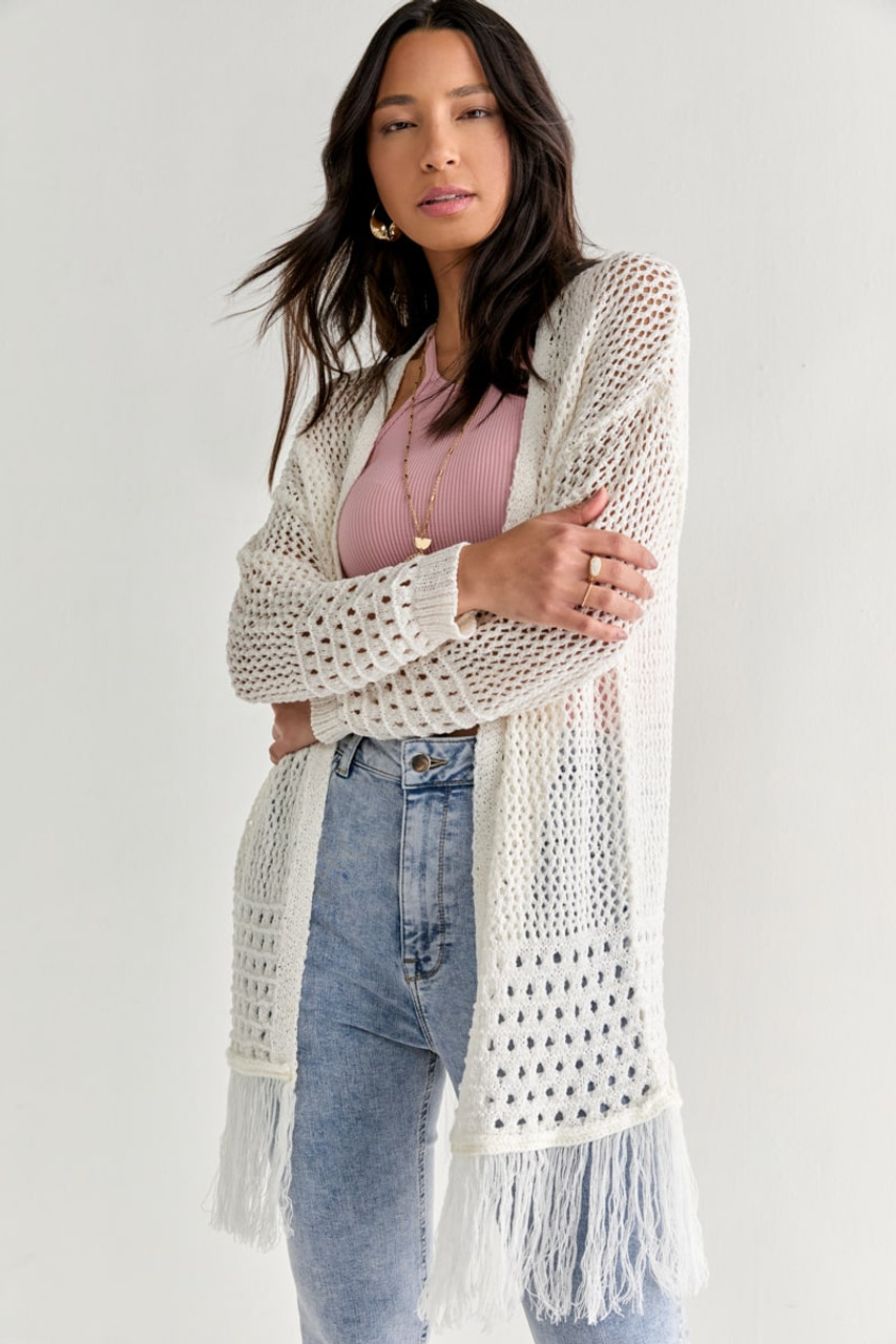 Natille Open Stitch Long Cardigan
