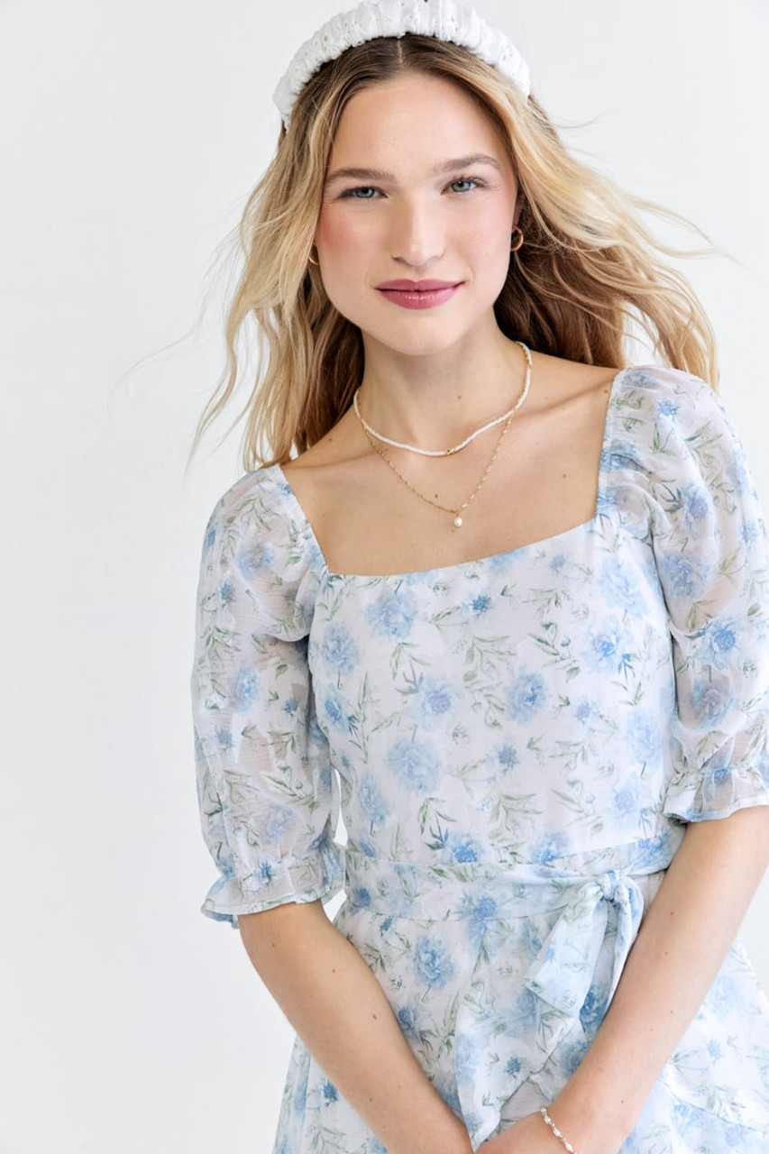 Barbara Floral Jacquard Mini Dress