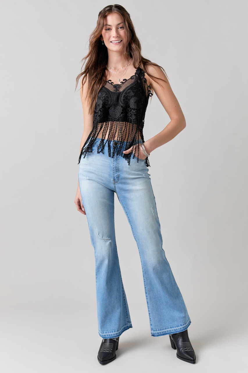 roughlow ラフロー　airy fringe sheer tops roughlow ラフロー airy fringe sheer tops ミント